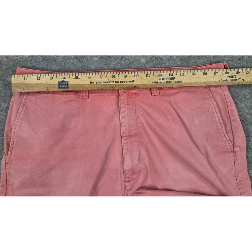 Polo Ralph Lauren Andrew Mens 36 Pink Coral Frayed Hem Chino Shorts Distressed*